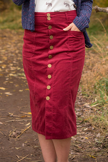Anna Button-Down Skirt Women's PDF Sewing Pattern