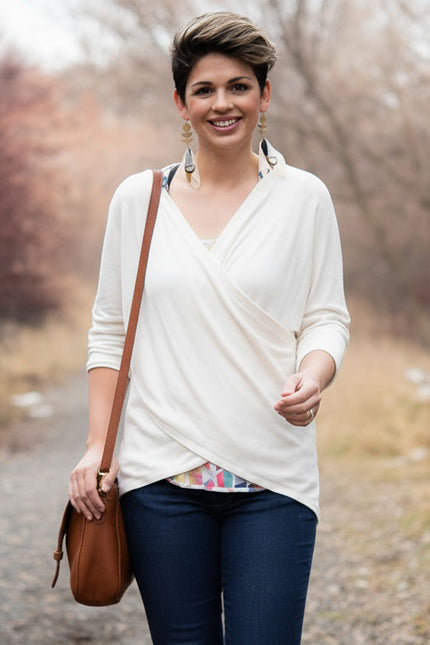 Cecilia Women's Crisscross Sweater PDF Sewing Pattern