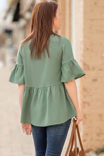 Claiborne Women's Boho Ruffle Top PDF Sewing Pattern