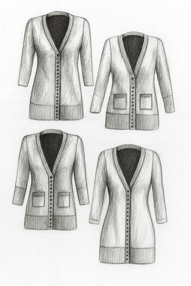Grace Women's Button-Down Cardigan PDF Sewing Pattern
