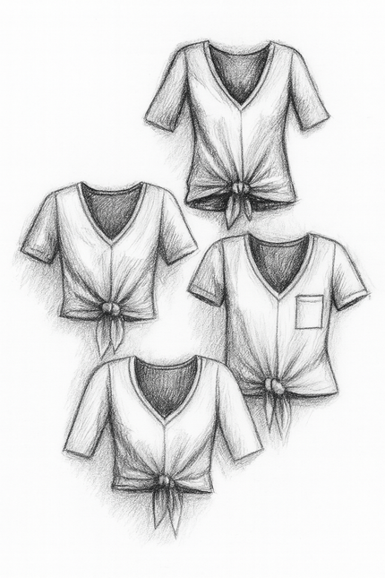 Harriet Knot Tee Women's Shirt PDF Sewing Pattern