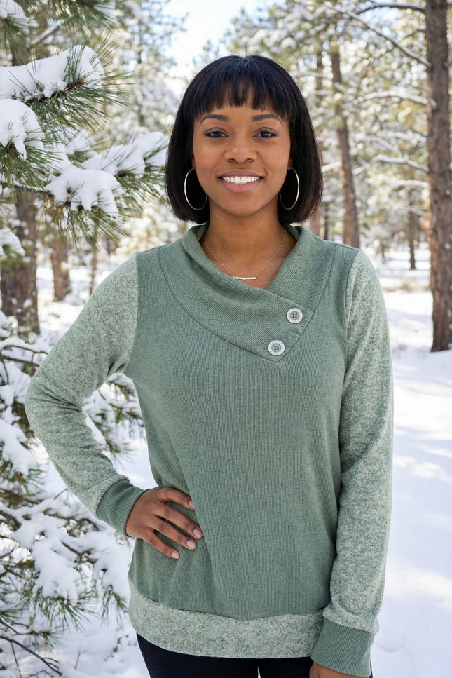 Malala Cross-Collar Women's Sweater PDF Sewing Pattern