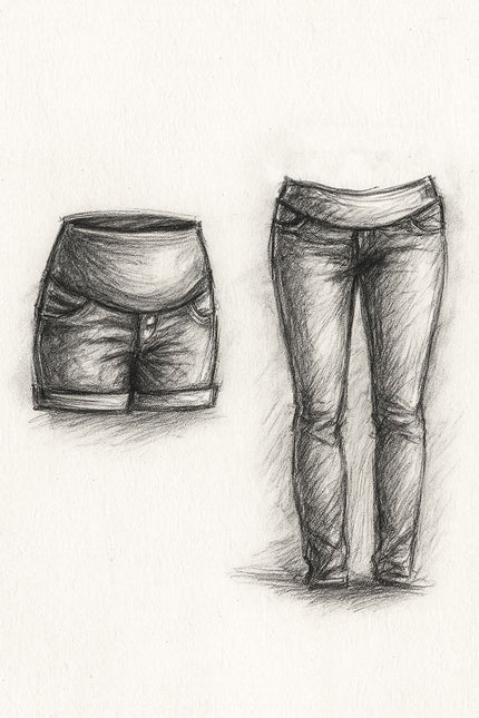 Maternity Jeans Add-On Pack PDF Pattern (Must Purchase Jean Pattern Separately)