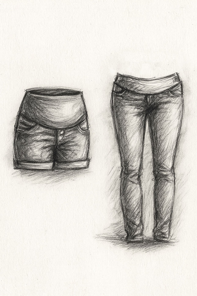 Maternity Jeans Add-On Pack PDF Pattern (Must Purchase Jean Pattern Separately)