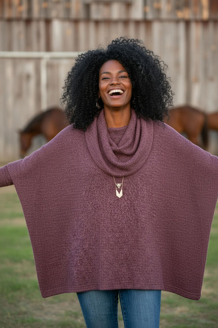 Mae Poncho Sweater Women's PDF Sewing Pattern