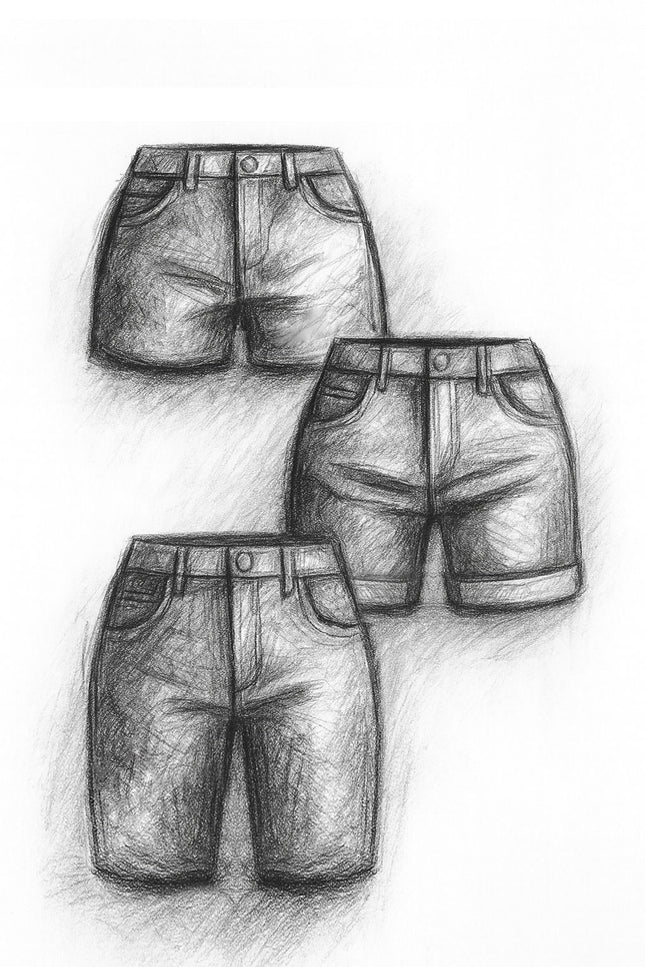 Walker Women's Stretch-Denim Shorts PDF Sewing Pattern