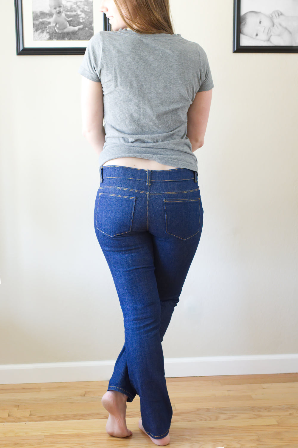 Photo of woman facing away from the camera wearing the DIBY Club Bravado Bootleg Jeans