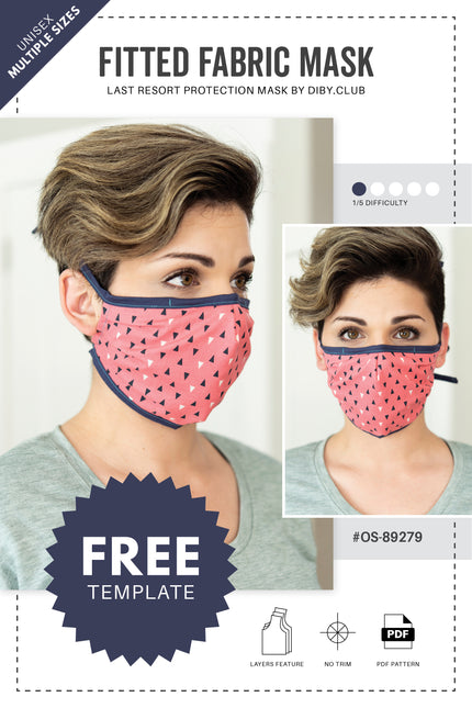 Fabric Face Mask PDF Sewing Pattern