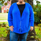 The Grace Cardigan in jacket length with long sleeves. Features buttons.
