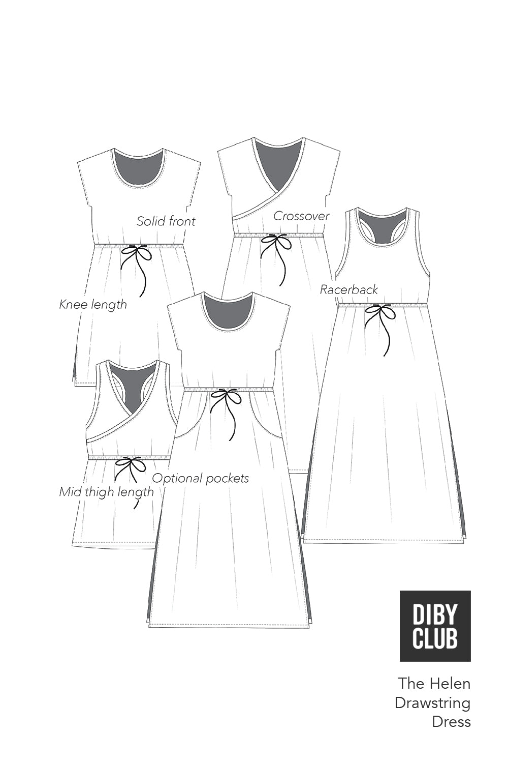 Helen Dress Option examples. 