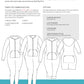 Image of the Fabric Recommendations and Options Page from the Instructions. The pattern was drafted for knits with 4-way stretch (at least 50% horizontal and 25% vertical). Suitable fabrics include french terry, 4-way sweatshirt fleece, jersey, or sweater knits.