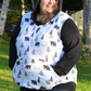 The Melissa Sweatshirt in plus size. Features a hood, kangaroo pocket, and banded hem. 