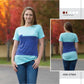 The Nicolette Colorblocked top and dress pattern coverpage. 
